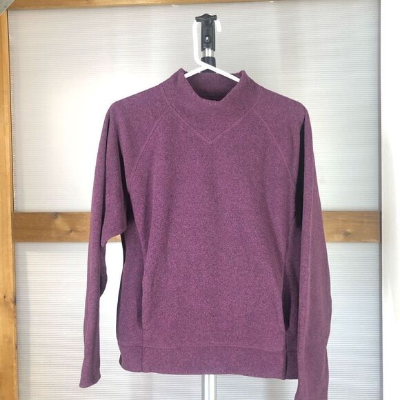 Kit AND ACE Hygge Pullover Purple Fleece Mock neck Sweatshirt Sz S - Picture 2 of 8